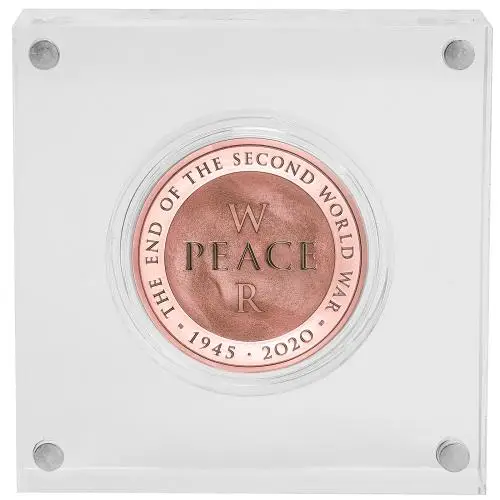 2020 Gold Proof British Decimal Elizabeth II 75th Anniversary of the End of WWII reverse display