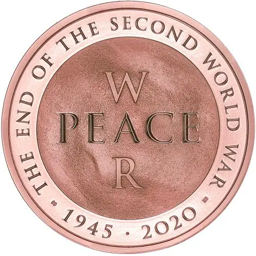 2020 Gold Proof British Decimal Elizabeth II 75th Anniversary of the End of WWII reverse