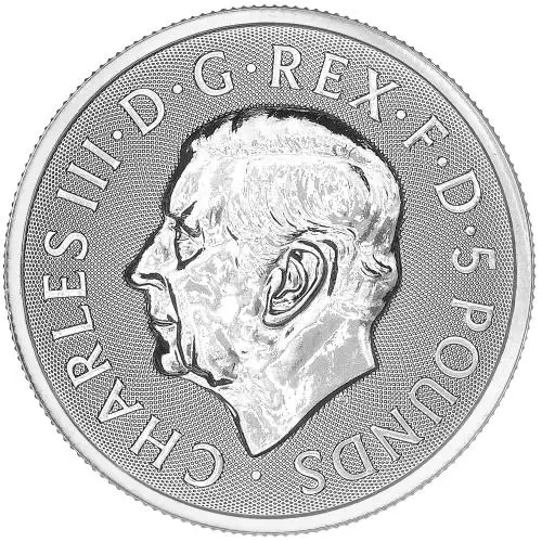 2025 Tudor Beasts 'White Greyhound of Richmond' 2 oz Silver Bullion Coin - Pre-Owned obverse