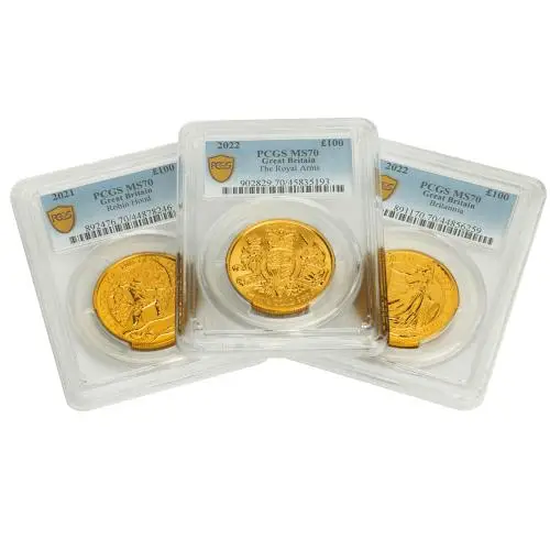 Our Choice PCGS Graded MS 70 1 oz Gold Coins - Pre-Owned reverse designs may vary