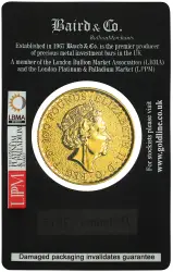 2017 Britannia 1 oz Gold Bullion Coin - In Baird & Co. Sleeve obverse