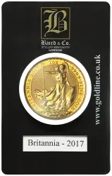 2017 Britannia 1 oz Gold Bullion Coin - In Baird & Co. Sleeve
