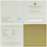 2025 The Red Arrows 1/4 Gold Proof Coin certificate