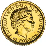 2014 Gold Bullion 0.1 Ounce Britannia £10  Coin Single United Kingdom The Royal Mint obverse
