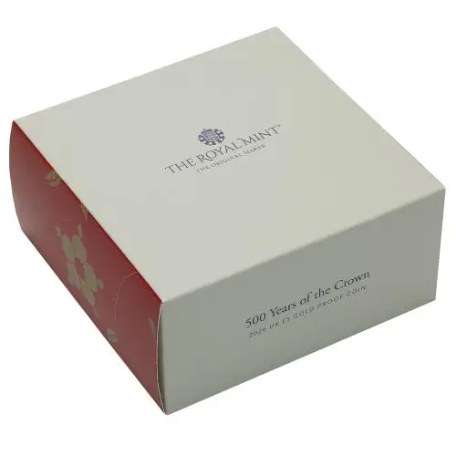 2026 '500 Years of the Crown' Gold Proof £5 Coin box