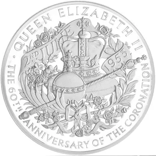 2013 Silver Proof 1 Kilogram Elizabeth II 60th Anniversary of the Coronation £500  Coin United Kingdom The Royal Mint reverse