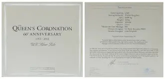 2013 Silver Proof 1 Kilogram Elizabeth II 60th Anniversary of the Coronation £500  Coin United Kingdom The Royal Mint certificate