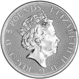 2020 Silver Bullion 2 Ounce Queen's Beasts Lion of Mortimer  Coin Single United Kingdom The Royal Mint obverse