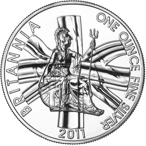 2011 Britannia 1 oz Silver Bullion Coin In Blister Pack - Pre-Owned reverse