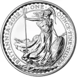 2012 Britannia 1 oz Silver Bullion Coin In Blister Pack - Pre-Owned