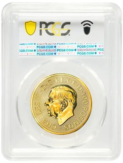 2024 Gold Bullion 1 Ounce Tudor Beasts Charles III Dragon Pound Sterling £100 obverse