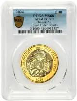 2024 Tudor Beasts 'Tudor Dragon' 1 oz Gold Bullion Coin - PCGS Graded MS-68