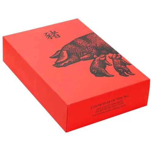 2019 Lunar "Year of the Pig" 1 kg Silver Proof Coin - Pre-Owned outer box
