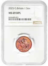 2025 NGC Graded Full Gold Sovereign MS-69 DPL - The Royal Mint