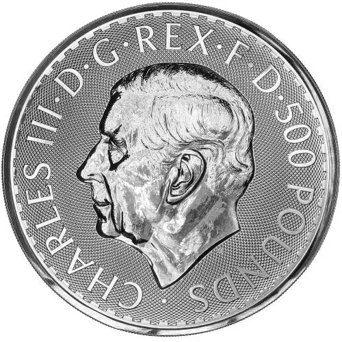 2023 King Charles III Britannia 1 kg Silver Bullion Coin The Royal Mint obverse