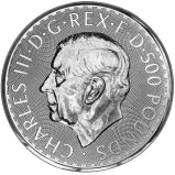 2023 King Charles III Britannia 1 kg Silver Bullion Coin The Royal Mint obverse