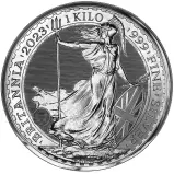 2023 King Charles III Britannia 1 kg Silver Bullion Coin - Pre-Owned