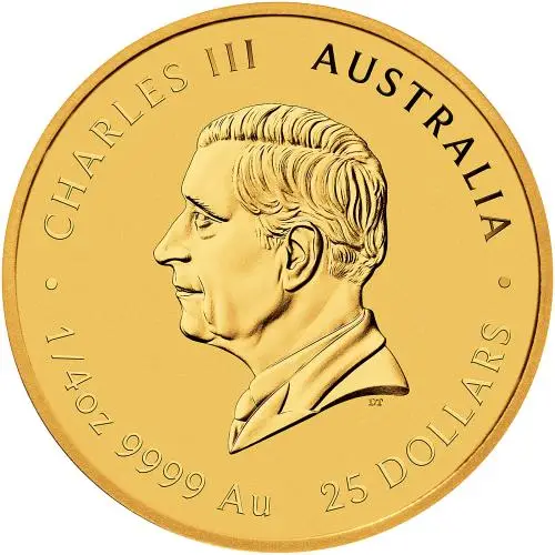 2027 Australian Year of the Goat 0.25 oz Gold Bullion Coin obverse pm image