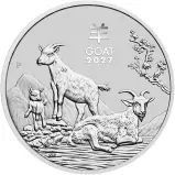 2027 Australian Year of the Goat 2 oz Silver Bullion Coin