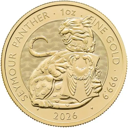 2026 Tudor Beasts 'Seymour Panther' 1 oz Gold Bullion Coin reverse trm