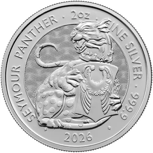 2026 Tudor Beasts 'Seymour Panther' 2 oz Silver Bullion Coin reverse trm img
