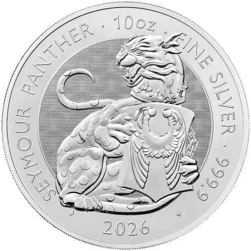 2026 Tudor Beasts 'Seymour Panther' 10 oz Silver Bullion Coin reverse trm img