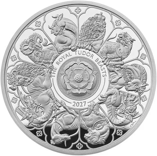 2027 Silver Proof 1 Ounce Tudor Beasts Charles III Completer Coin trm reverse