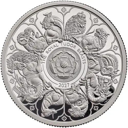 2027 Silver Proof 2 Ounce Tudor Beasts Charles III Completer Coin reverse trm image