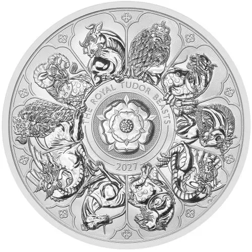 2027 Tudor Beasts Completer Silver Proof 2 Coin Set  reverse frosted