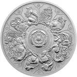 2027 Silver Proof 1 Ounce Tudor Beasts Charles III Completer Coin 2 Coin Set  frosted rev trm