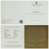2022 Gold Proof 2 Ounce Britannia Elizabeth II Three Ages Of Women certificate
