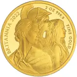 2022 Three Ages Of Women Gold Proof 2 Ounce Britannia Coin With Box with Cert The Royal Mint
