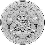 2026 Gothic Horror 'Frankenstein's Monster' 1 oz Silver Bullion Coin reverse
