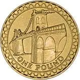 2005 UK Coin £1 BU Menai Straits Bridge