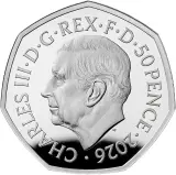 2026 Cluedo Silver Proof 50 Pence Coin (Coloured) obverse trm image