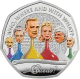 2026 Cluedo Silver Proof 50 Pence Coin (Coloured) reverse trm image