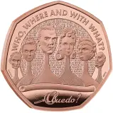 2026 Cluedo Gold Proof 50 Pence Coin reverse side trm image