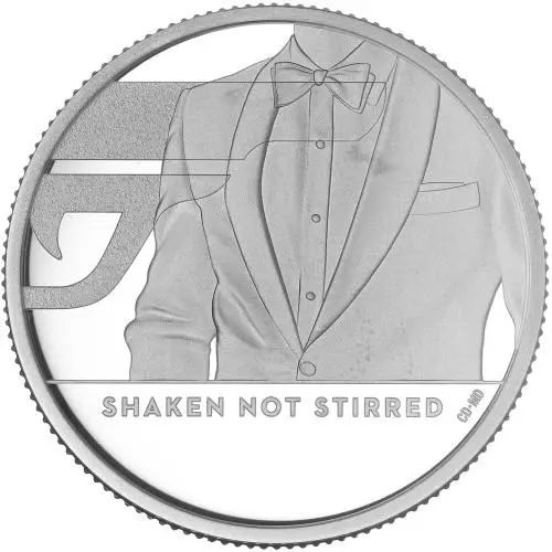 2020 James Bond 007 'Shaken Not Stirred' 0.5 oz Silver Proof Coin reverse