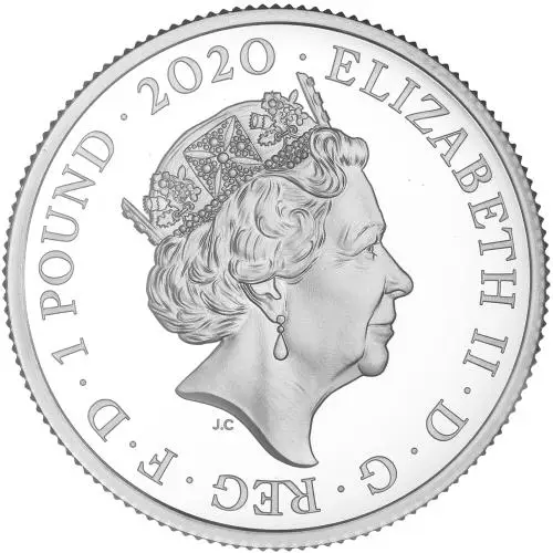  2020 James Bond 007 'Pay Attention' 0.5 oz Silver Proof Coin obverse