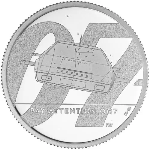  2020 James Bond 007 'Pay Attention' 0.5 oz Silver Proof Coin reverse