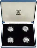 2003 Whole Coin Set UK Pattern £1 Set Silver Proof Bridges