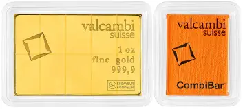Valcambi CombiBar 1 oz Gold Bullion Bar - Pre-Owned