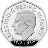 2026 The Snowman Silver Proof 50p Coin (Coloured) obverse trm