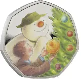 2026 The Snowman Silver Proof 50p Coin (Coloured) reverse edge trm