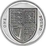 2008 UK Coin £1 Silver Proof Shield of Arms