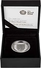 2008 UK Coin £1 Silver Proof Shield of Arms 22732
