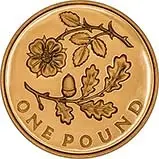 2013 UK Coin £1 Gold Proof Floral England