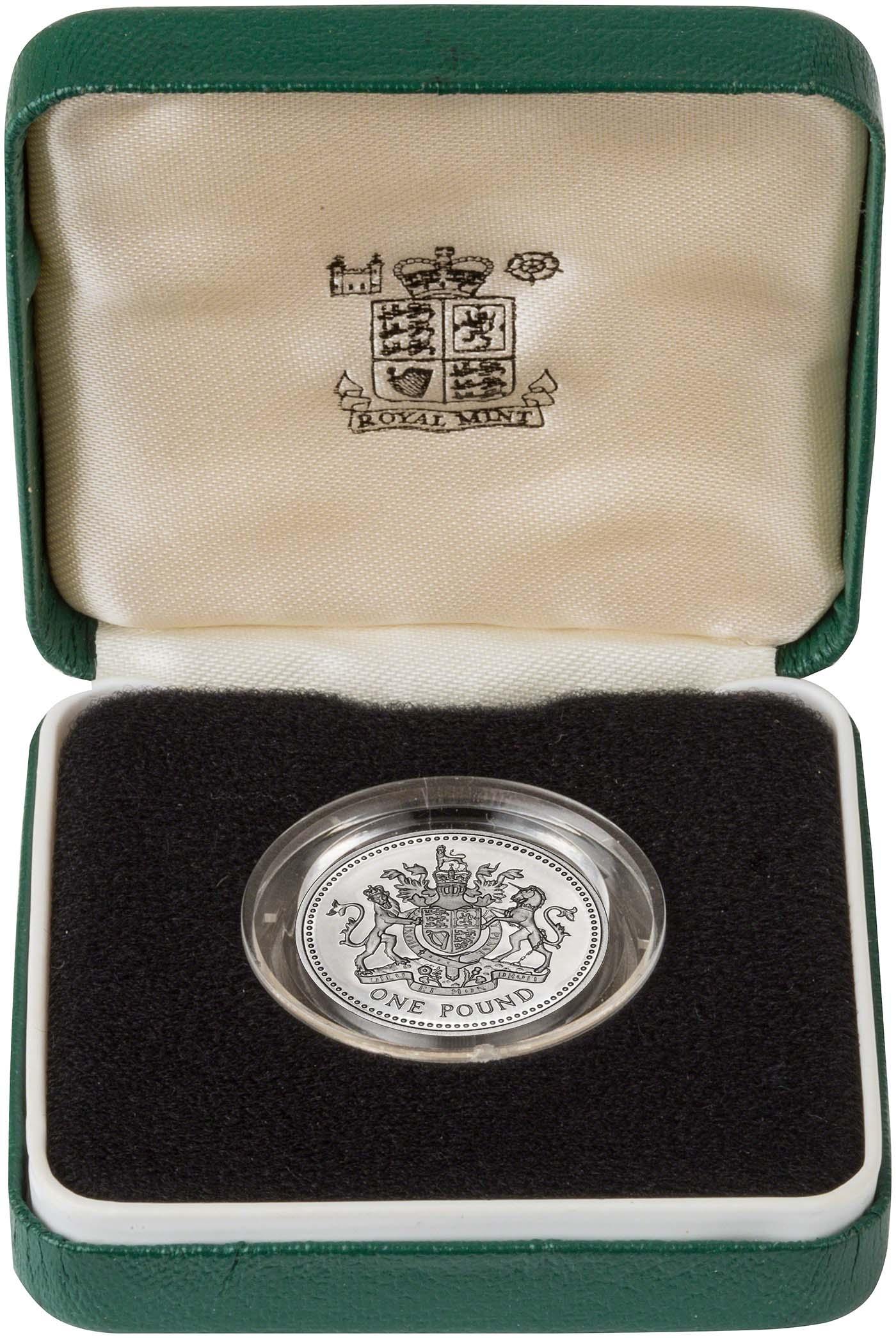 1983 Royal Coat of Arms £1 Silver Proof Piedfort | Chard