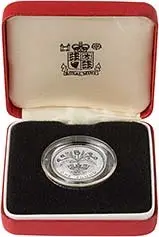 1984 UK Coin £1 Silver Proof Piedfort Scottish Thistle