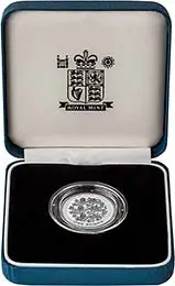 1997 UK Coin £1 Silver Proof Piedfort Three Lions